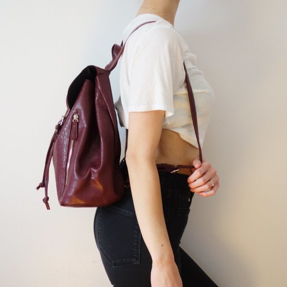 Burgundy Backpack - Picture 2 of 8